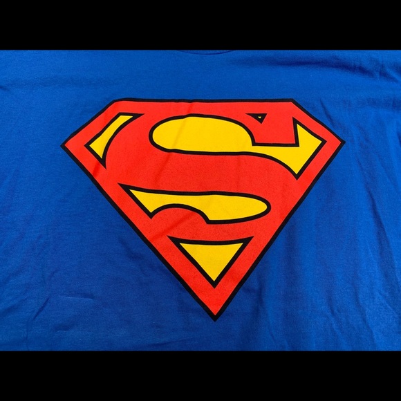 Adult Superman T-Shirt Blue X-L - Picture 2 of 9